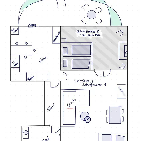 Wohlfuehloase 2 Schlafzimmer *